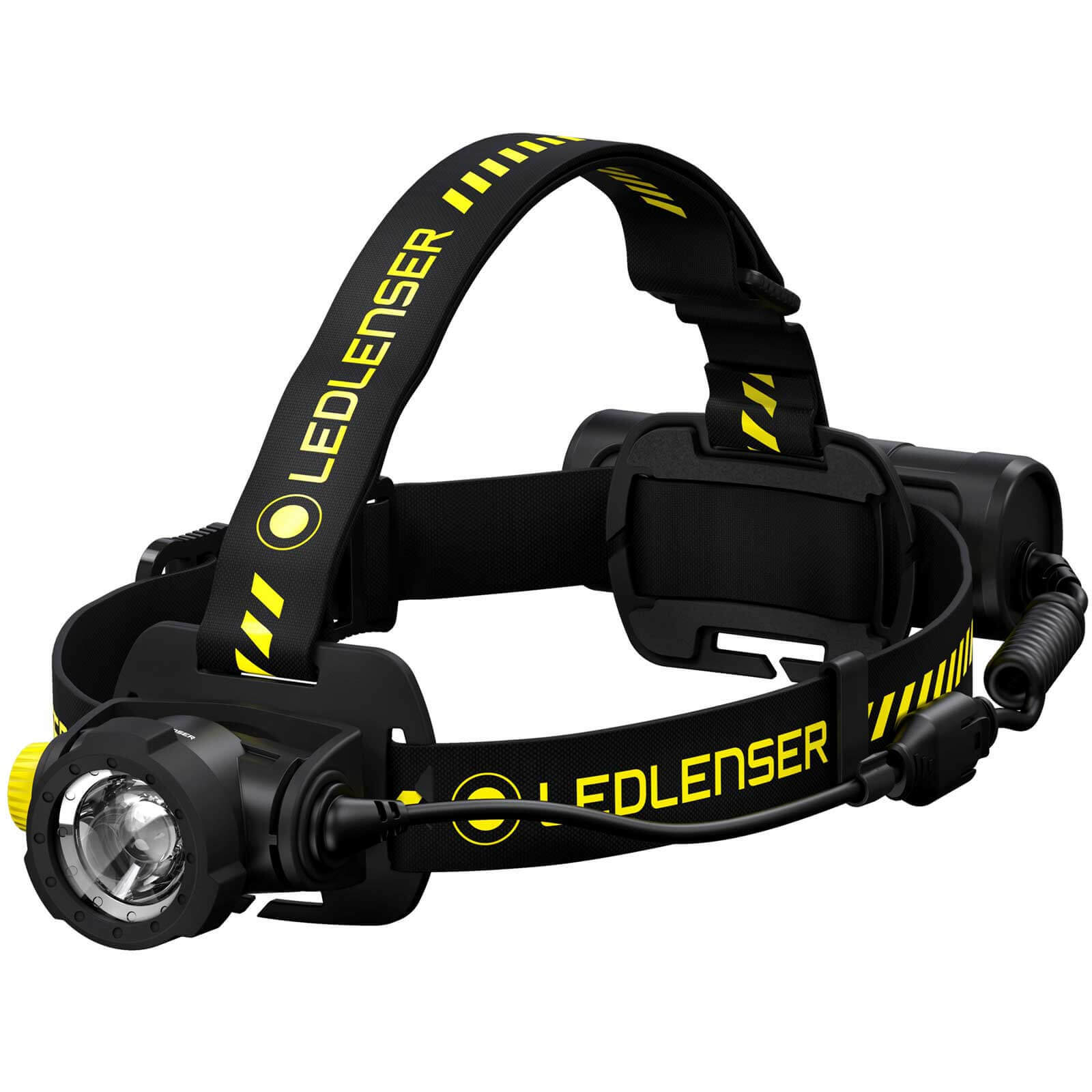 Image of LED Lenser H7R WORK Rechargeable LED Head Torch Black & Yellow