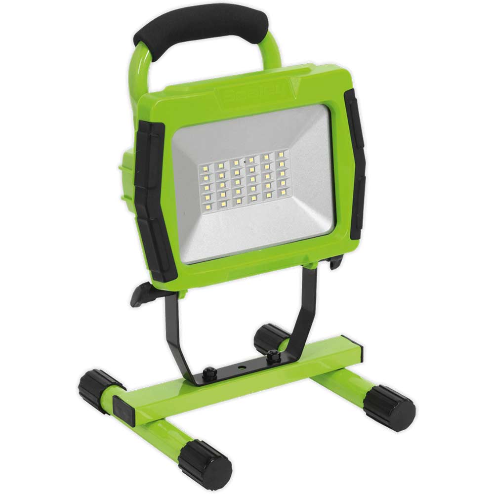 Sealey Cordless 30 LED Portable Floodlight Green in UK Specification