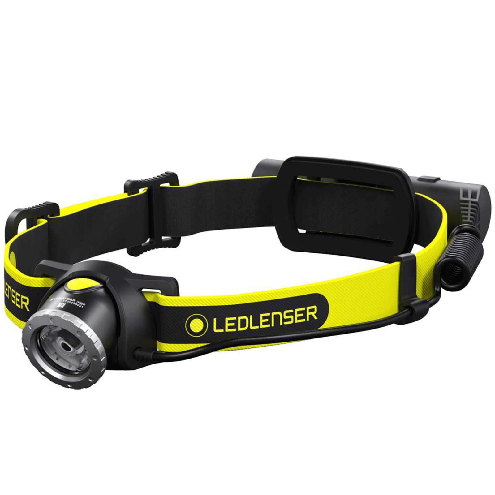 Image of LED Lenser iH8R Industrial Rechargeable LED Head Torch Black & Yellow
