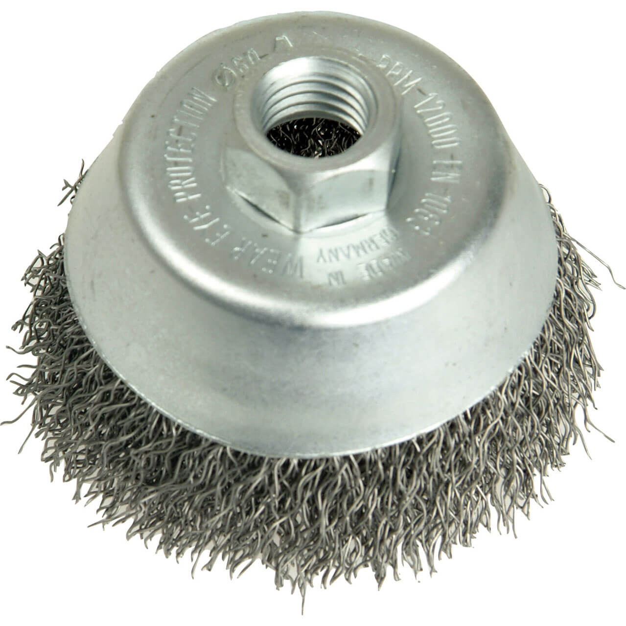 Photos - Power Tool Accessory Lessmann Crimped Steel Wire Cup Brush 80mm M14 x 2.0 Thread LES424177 