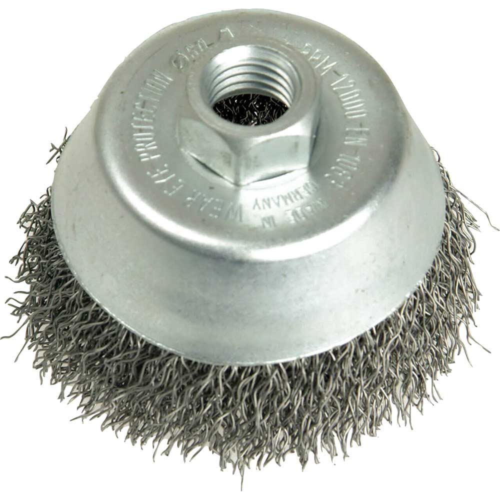 Photos - Power Tool Accessory Lessmann Crimped Steel Wire Cup Brush 80mm M14 x 2.0 Thread LES424177 