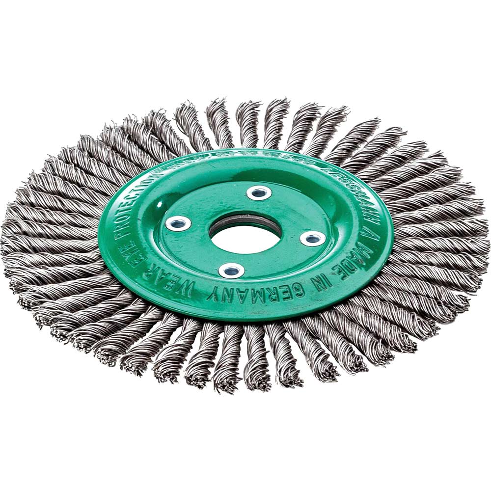 Image of Lessmann Pipeline Stainless Steel Wire Wheel Brush 125mm 22.2mm Bore