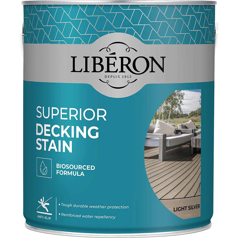 Liberon Superior Decking Stain Light Silver 2.5l