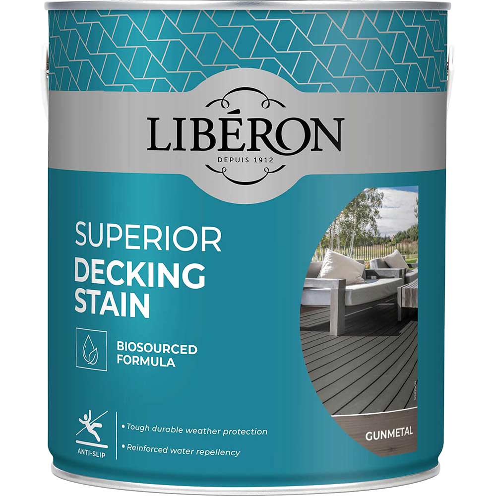 Photos - Varnish Liberon Superior Decking Stain Gun Metal 2.5l LIB126122 