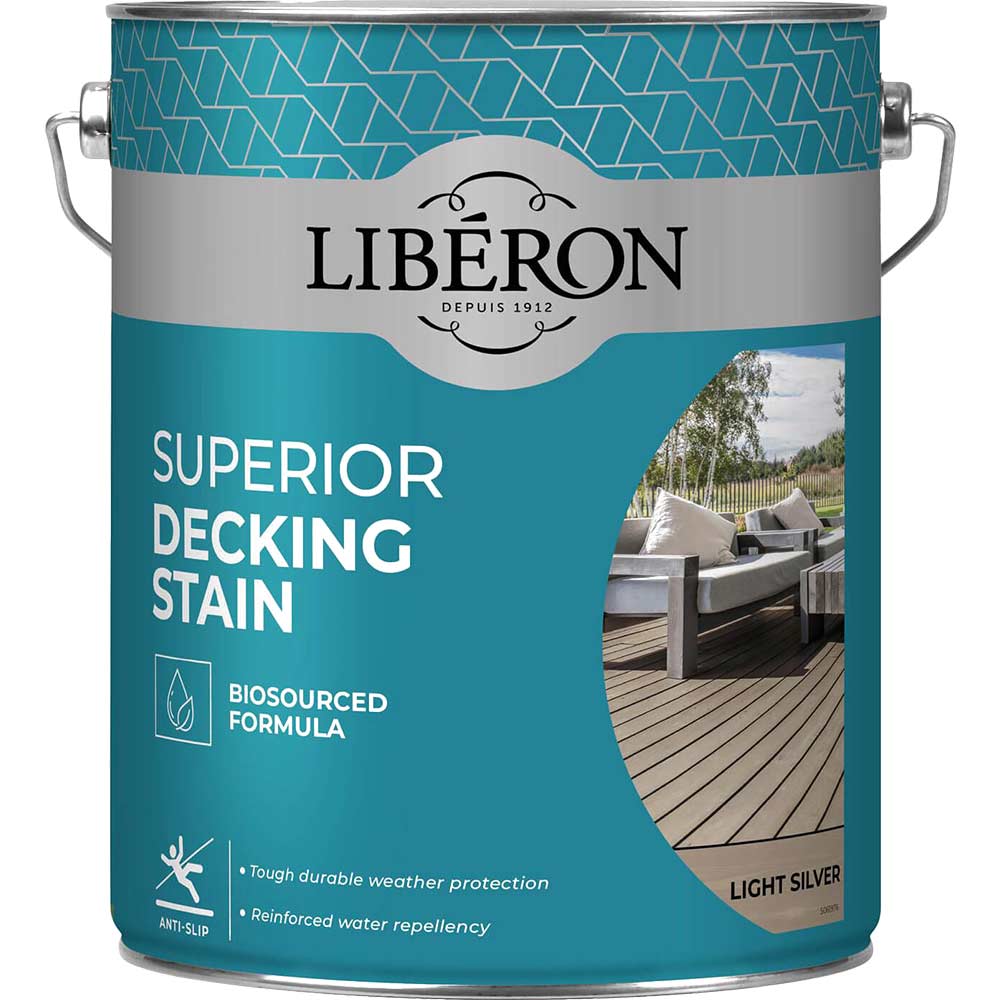 Liberon Superior Decking Stain Light Silver 5l