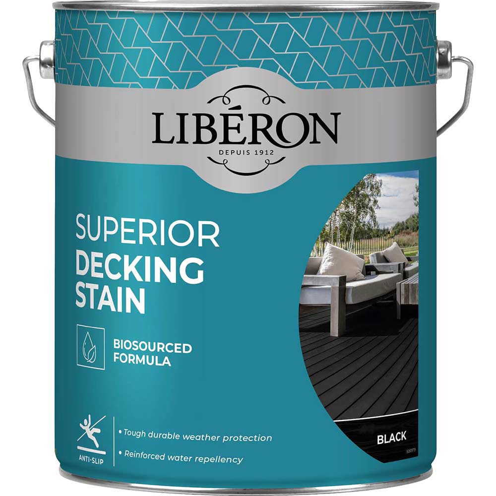 Photos - Varnish Liberon Superior Decking Stain Black 5l LIB126133 