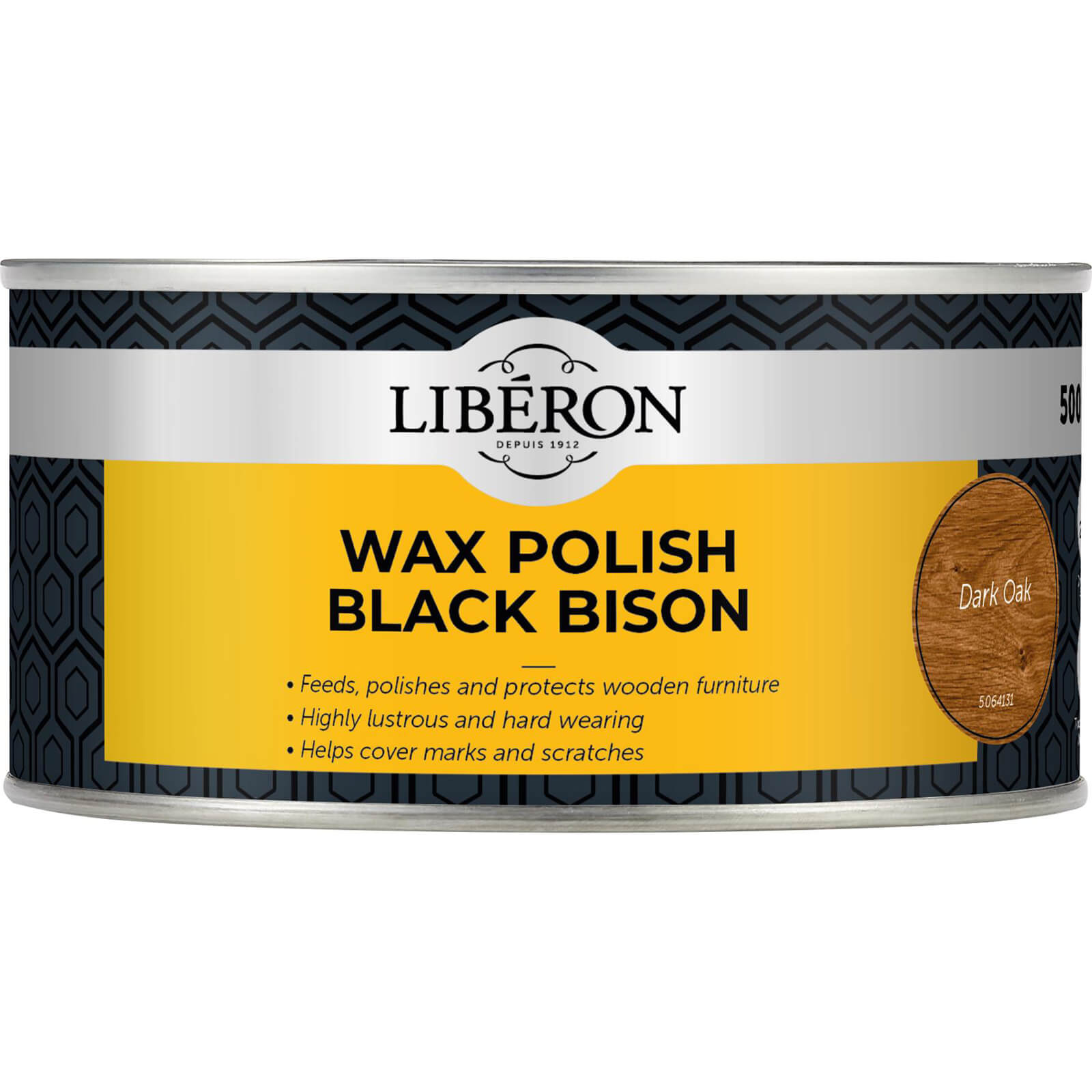 Photos - Varnish Liberon Bison Paste Wax Dark Oak 500ml 