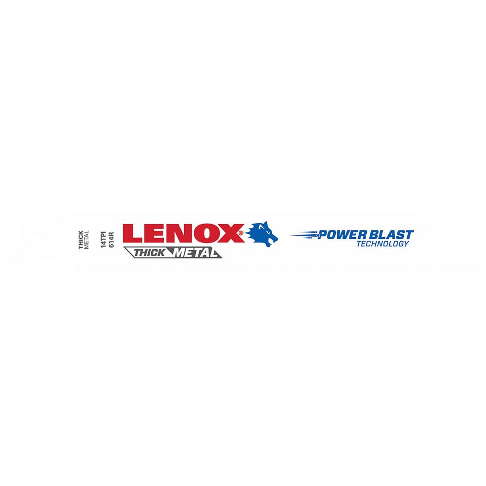 Image of Lenox 14TPI Thick Metal Cutting Reciprocating Sabre Saw Blades 152mm Pack of 25