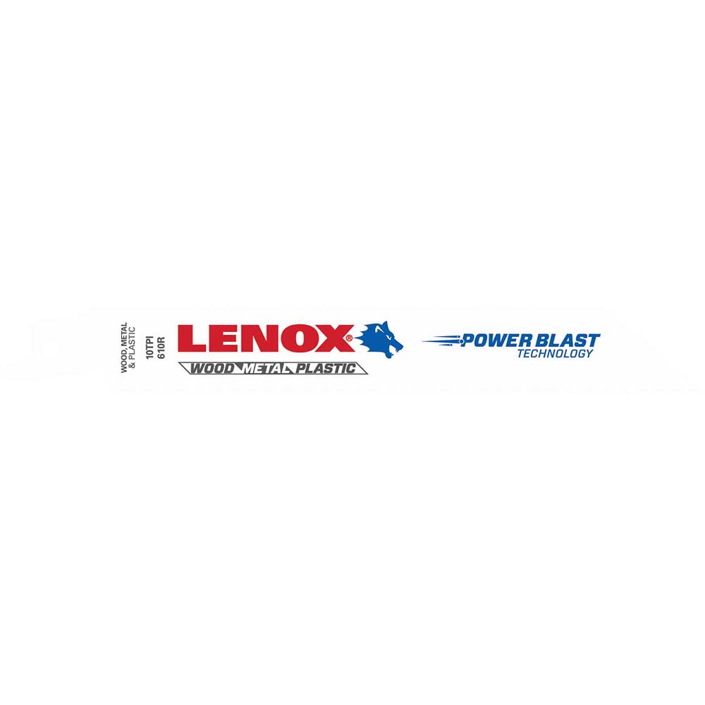 Image of Lenox 10TPI Multi Material Reciprocating Sabre Saw Blades 152mm Pack of 25