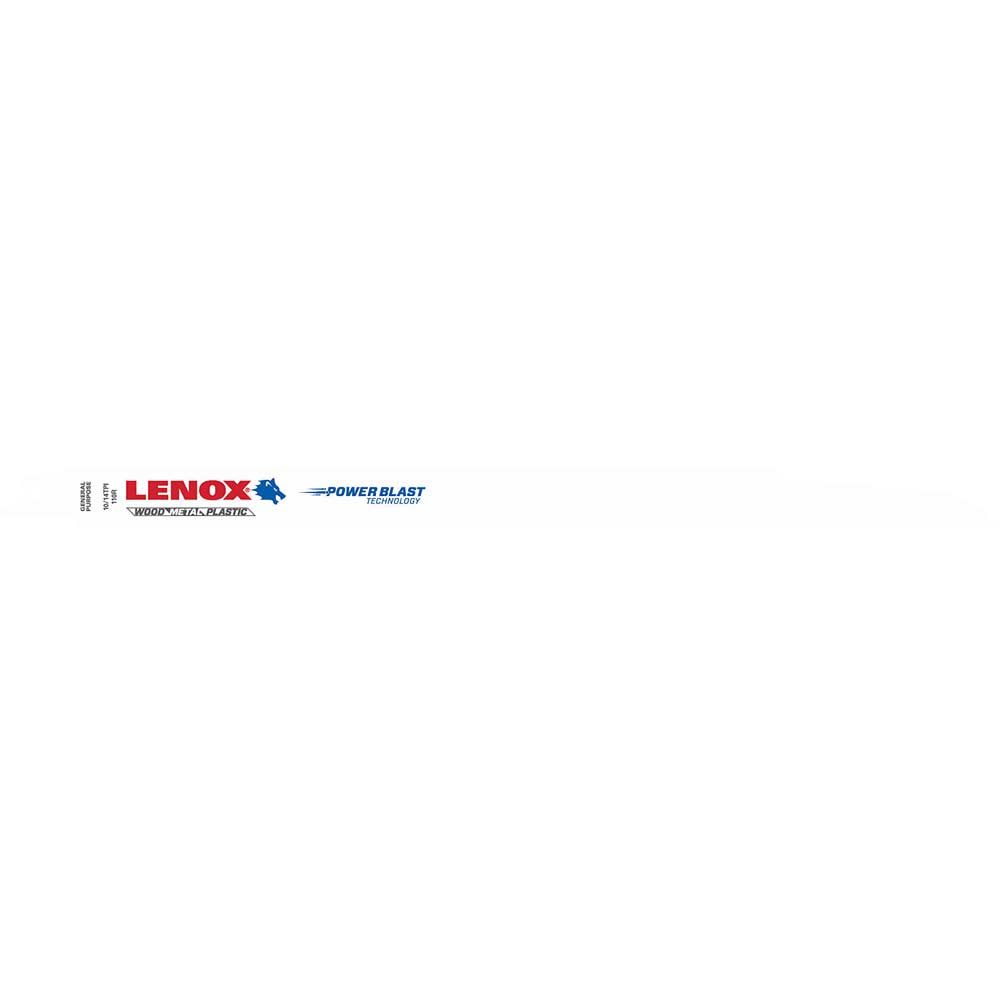 Image of Lenox 10/14TPI General Purpose Reciprocating Sabre Saw Blades 305mm Pack of 5