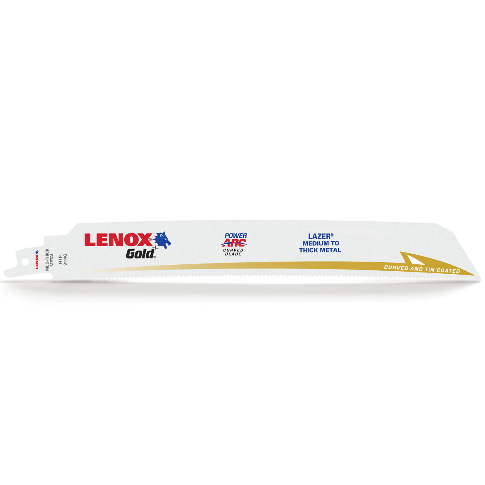 Image of Lenox Gold Lazer 14TPI Medium / Thick Metal Cutting Reciprocating Sabre Saw Blades 229mm Pack of 5