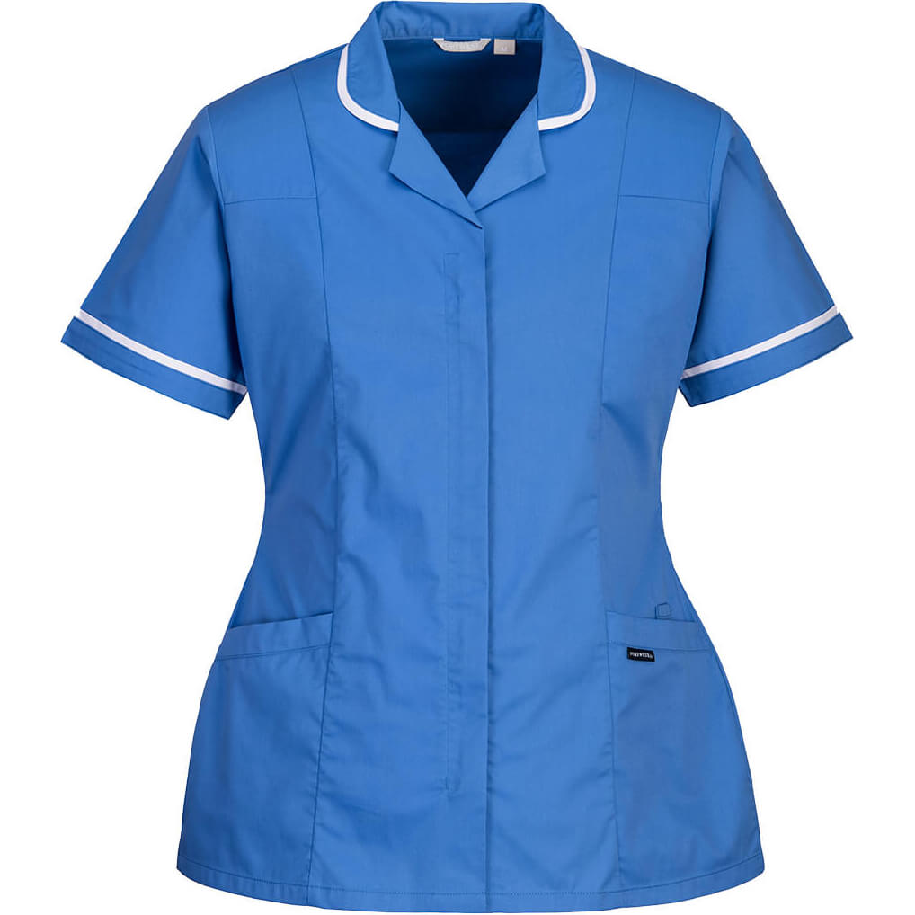 Image of Portwest Womens Stretch Classic Healthcare Tunic Blue 3XL