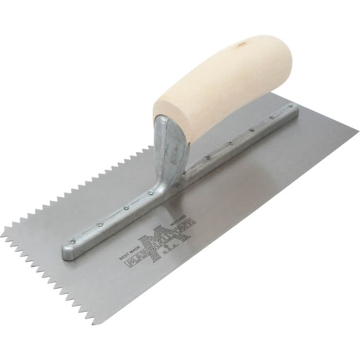 Image of Marshalltown Notched Serrated Plasterers Trowel 3/16"