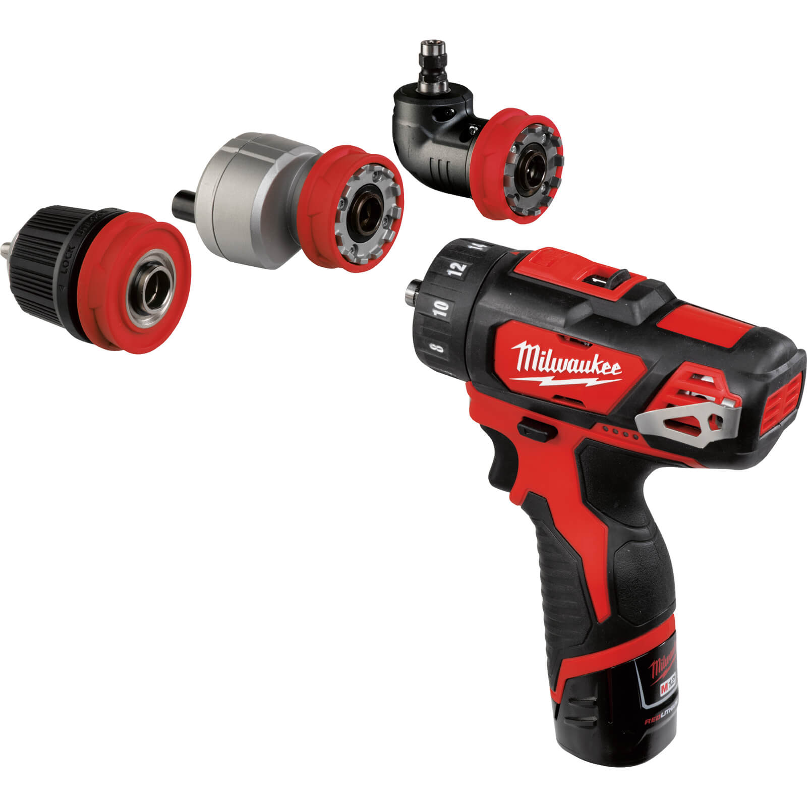 Image of Milwaukee M12 BDDXKIT 12v Cordless Installation Drill Driver 2 x 2ah Li-ion Charger Case