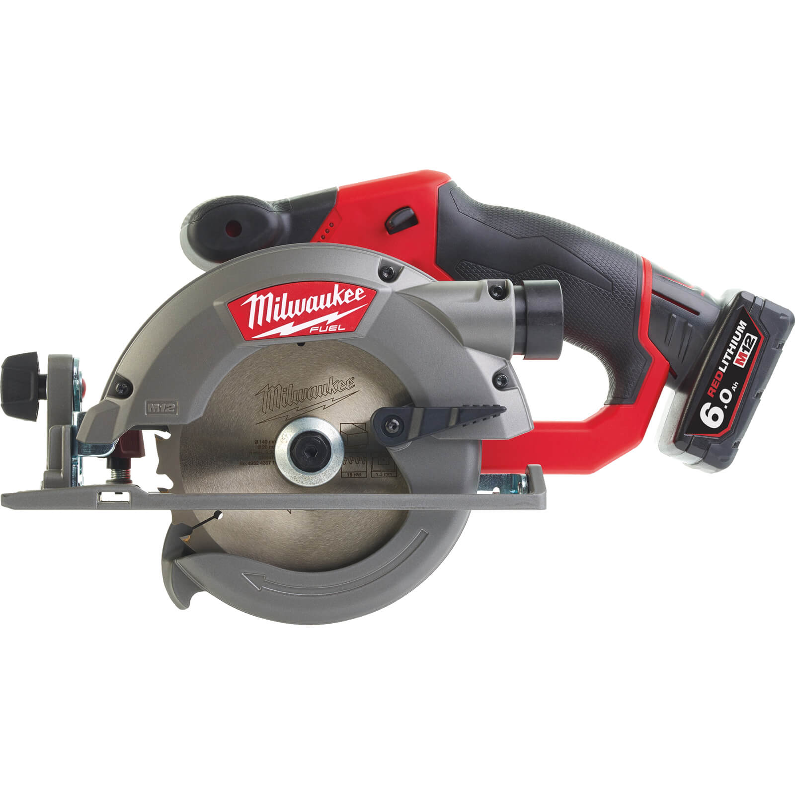 Image of Milwaukee M12 CCS44 Fuel 12v Cordless Brushless Circular Saw 140mm 2 x 6ah Li-ion Charger Case