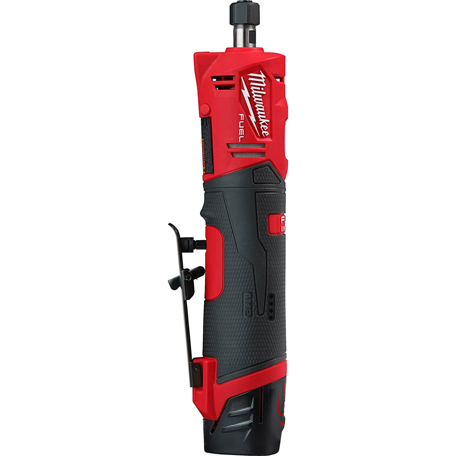 Image of Milwaukee M12 FDGS Fuel 12v Cordless Brushless Straight Die Grinder 1 x 2ah & 1 x 4ah Li-ion Charger Bag