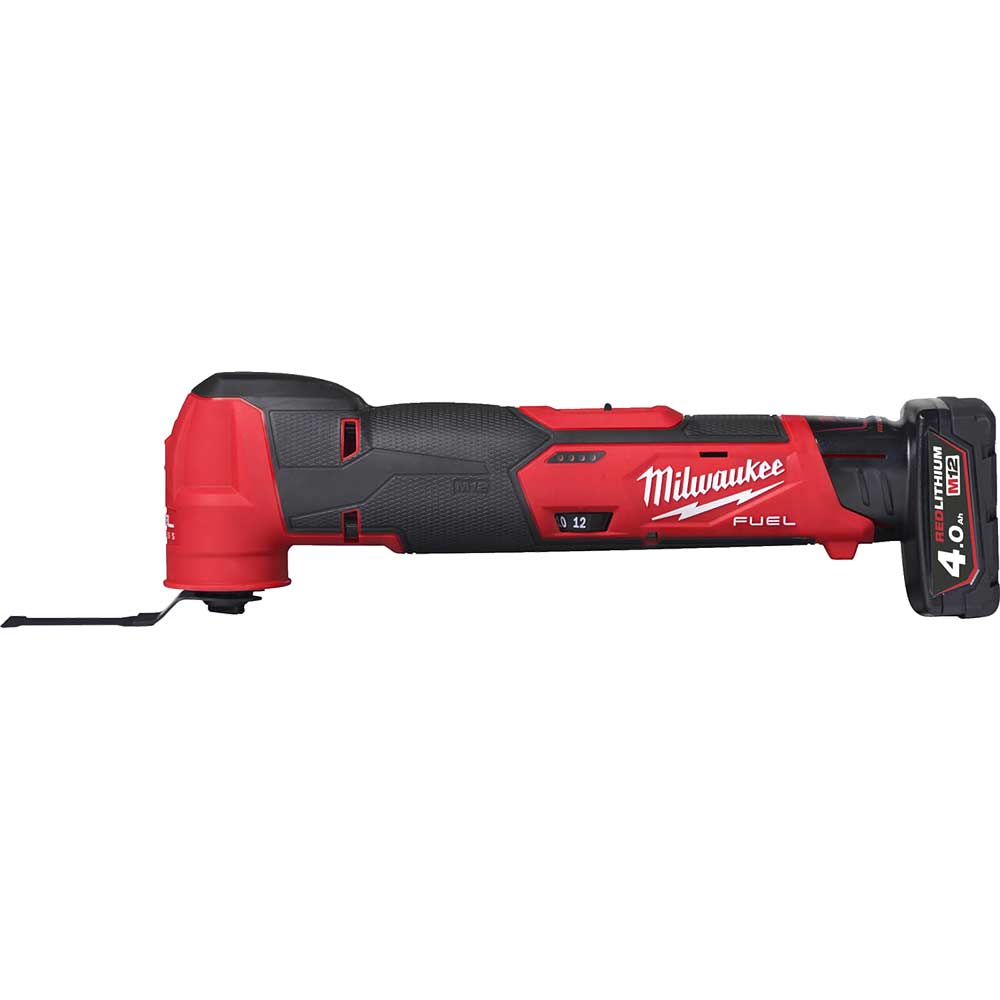 Milwaukee M12 FMT Fuel 12v Cordless Brushless OIS Oscillating Multi Tool 1 x 2ah & 1 x 4ah Li-ion Battery Charger Case