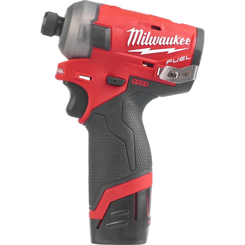 Milwaukee M12 FQID Fuel 12v Cordless Brushless Surge Hydraulic Impact Driver 2 x 2ah Li-ion Battery Charger Case