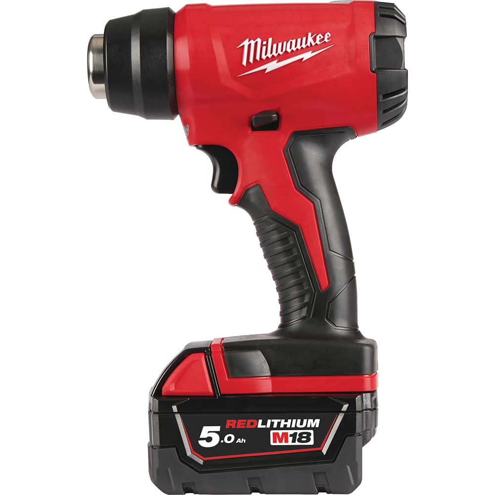 Image of Milwaukee M18 BHG 18v Cordless Heat Gun 2 x 5ah Li-ion Charger Case