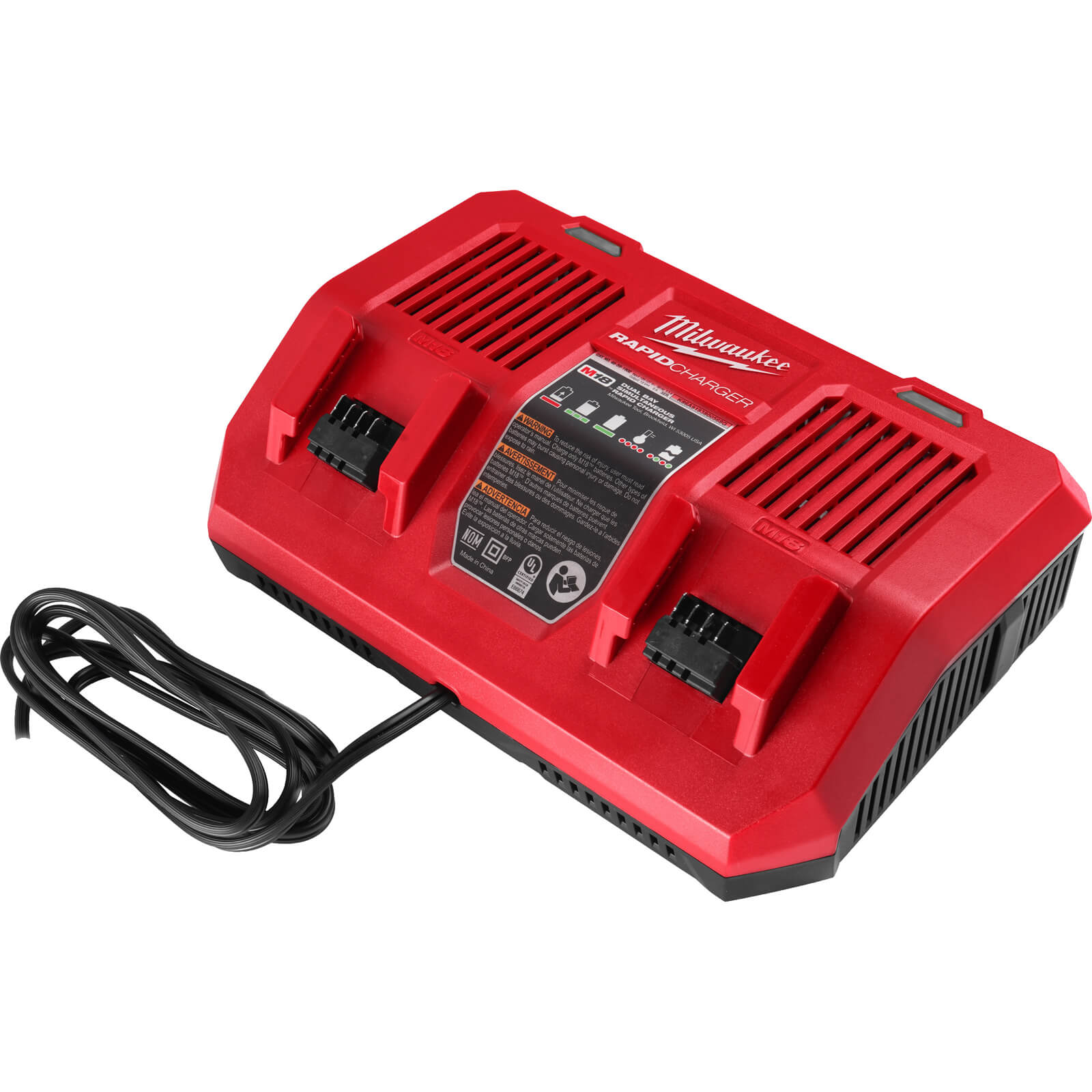 Photos - Power Tool Battery Milwaukee M18 DFC 18v Dual Bay Rapid Battery Charger 240v M18DFC 