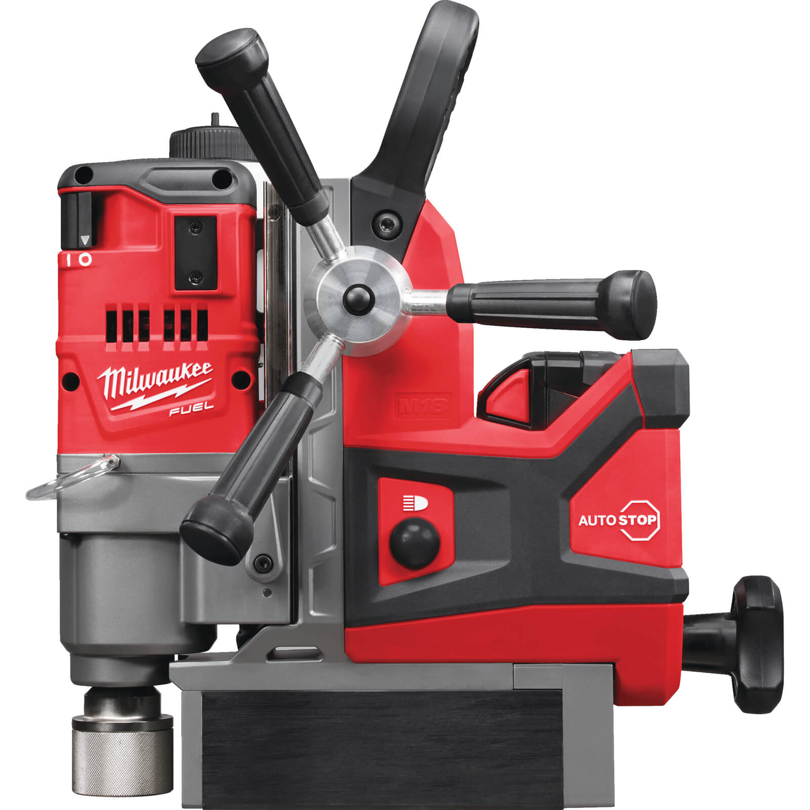 Image of Milwaukee M18 FMDP Fuel 18v Cordless Brushless Magnetic Drilling Machine 2 x 5ah Li-ion Charger Case