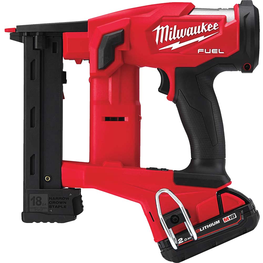 Milwaukee M18 FNCS18GS Fuel 18v Cordless Brushless Narrow Crown Stapler 2 x 2ah Li-ion Charger Case