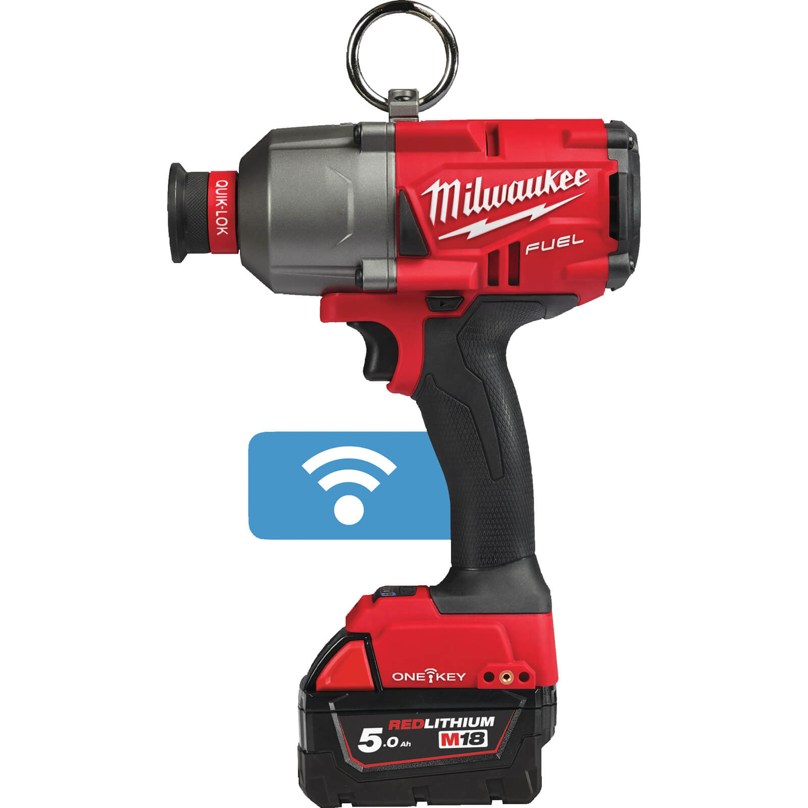 Image of Milwaukee M18 ONEFHIWH716 Fuel 18v Cordless Brushless 7/16" Hex Impact Wrench 2 x 5ah Li-ion Charger Case