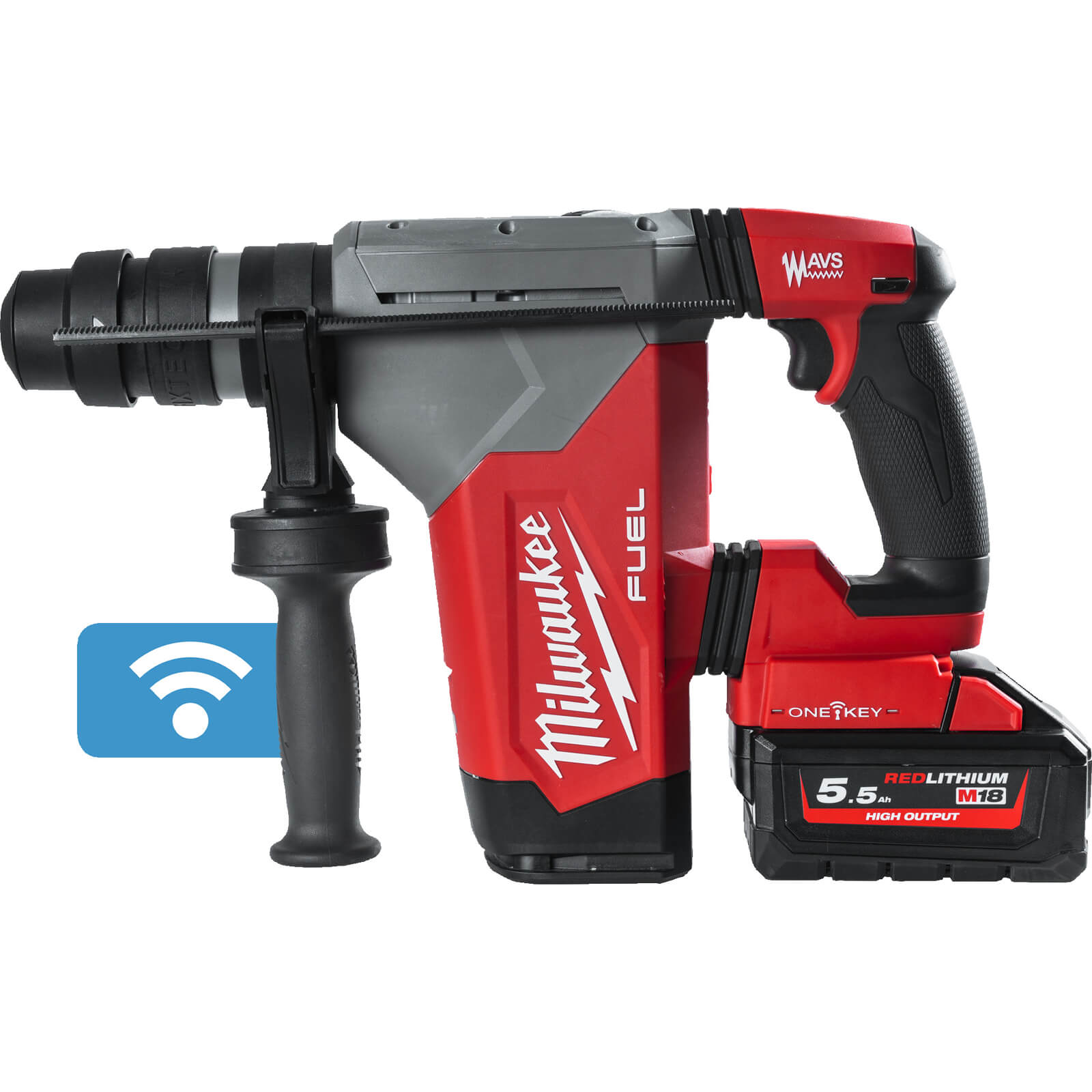 Image of Milwaukee M18 ONEFHPX Fuel 18v Cordless Brushless SDS Plus Drill 2 x 5.5ah Li-ion Charger Case
