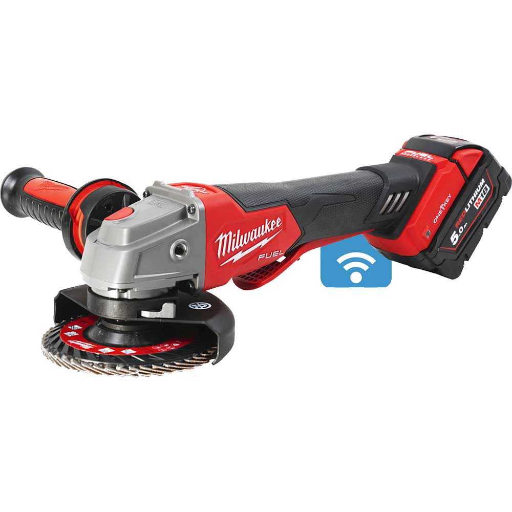 Image of Milwaukee M18 ONEFSAG115XPDB Fuel 18v Cordless Brushless Angle Grinder 115mm 2 x 5.5ah Li-ion Charger Case