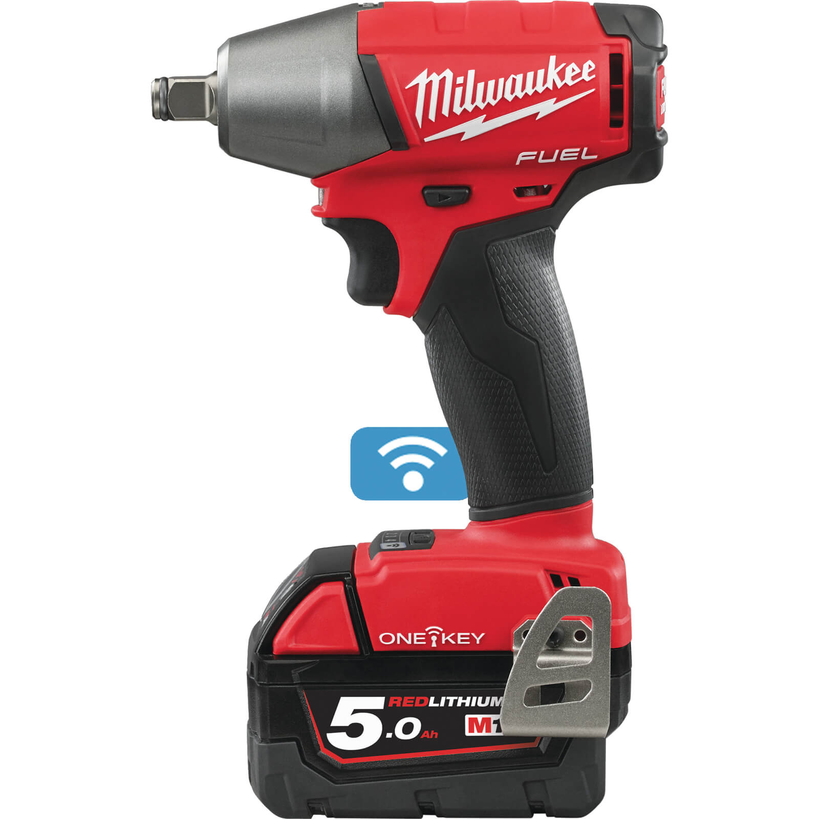 Image of Milwaukee M18 ONEIWF12 Fuel 18v Cordless Brushless 1/2" Drive Impact Wrench 2 x 5ah Li-ion Charger Case