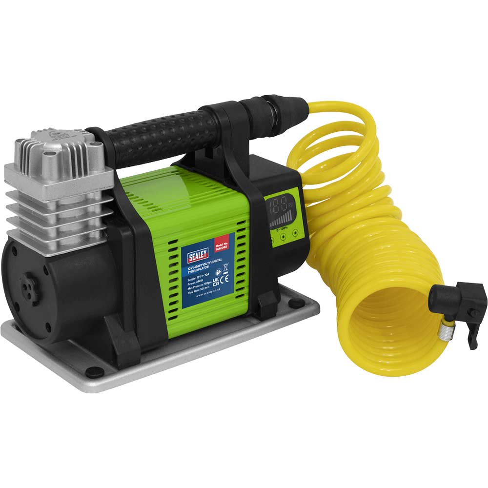 Sealey MAC05D 12v Heavy Duty Digital Tyre Inflator