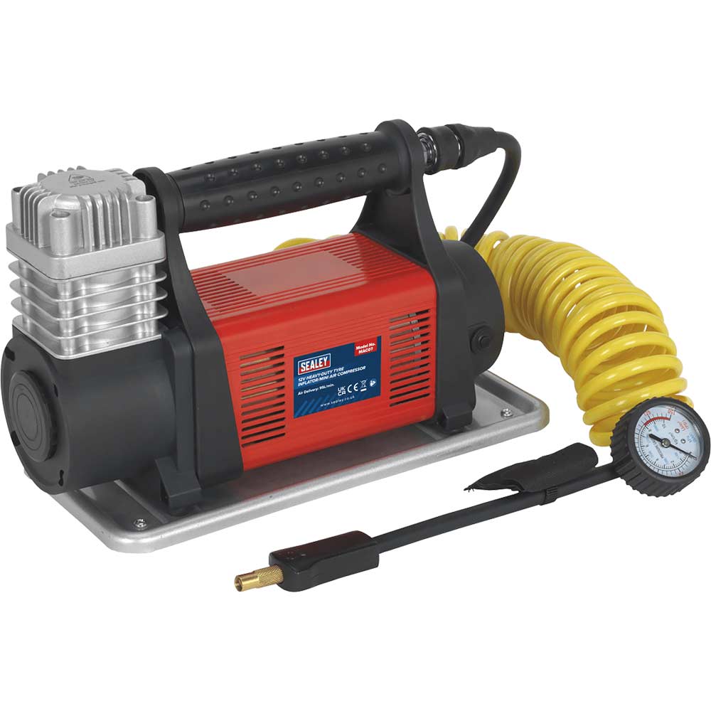 Sealey MAC07 12v Heavy Duty Mini Air Compressor 12v