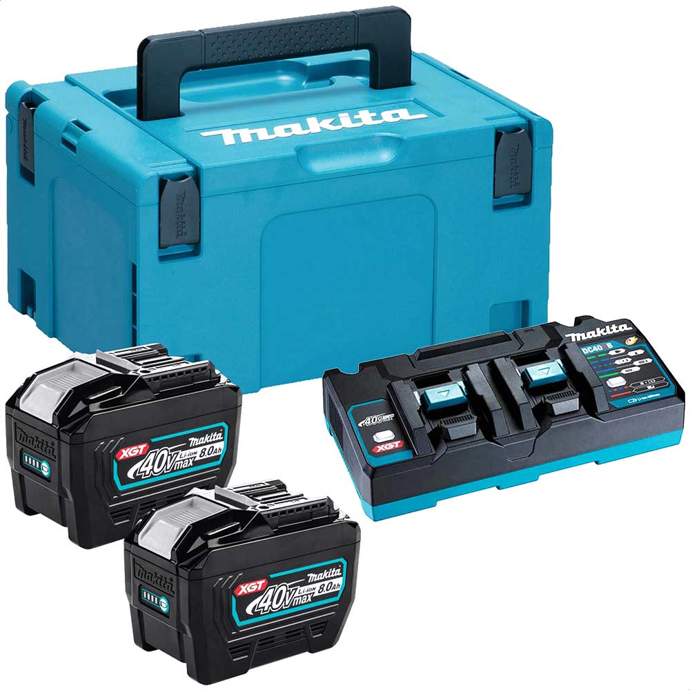 Photos - Power Tool Battery Makita 1910A2-5 40v Max XGT Cordless 2 Battery 8ah and Charger Kit 8ah 