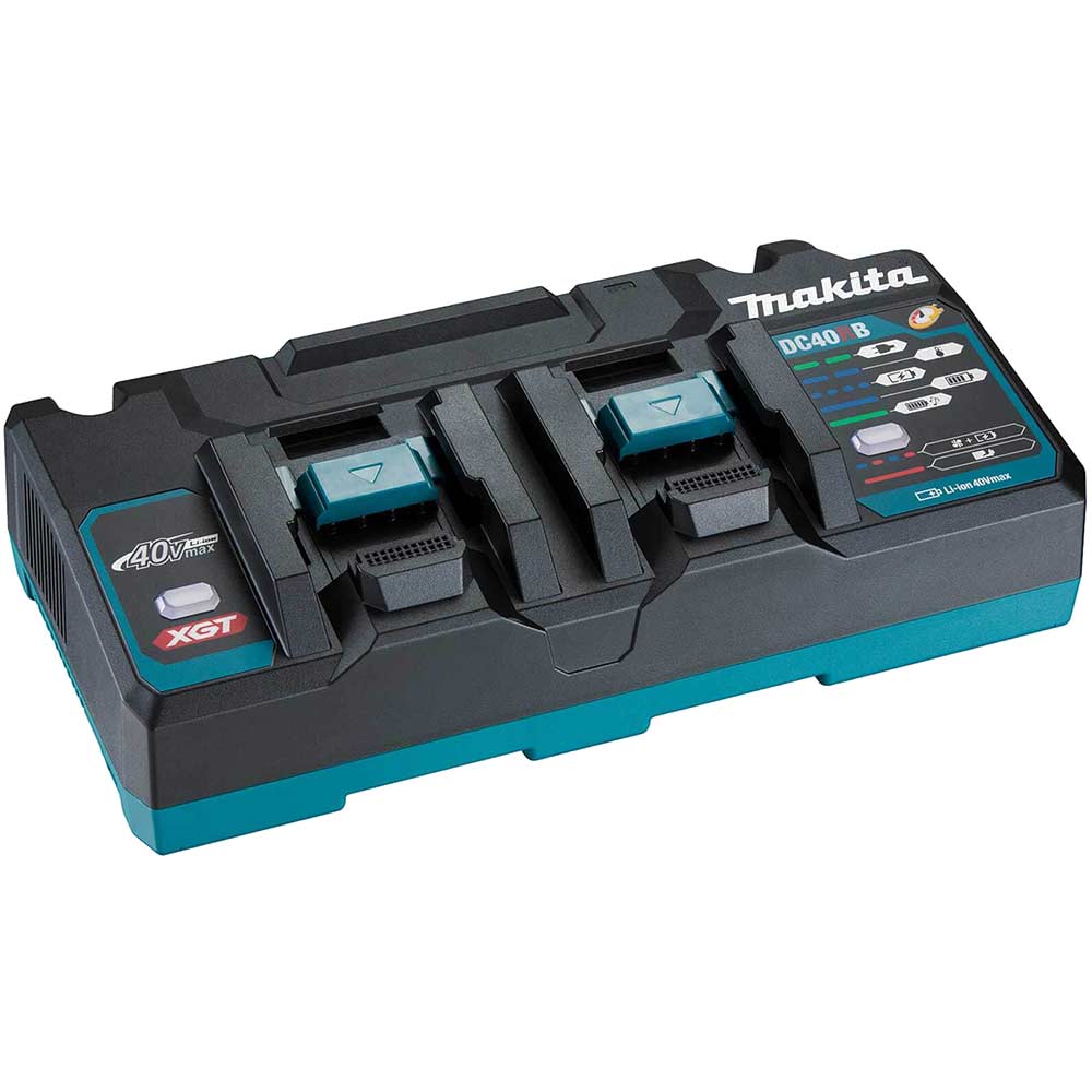 Image of Makita DC40RB 40v Max XGT Twin Port Battery Fast Charger 110v