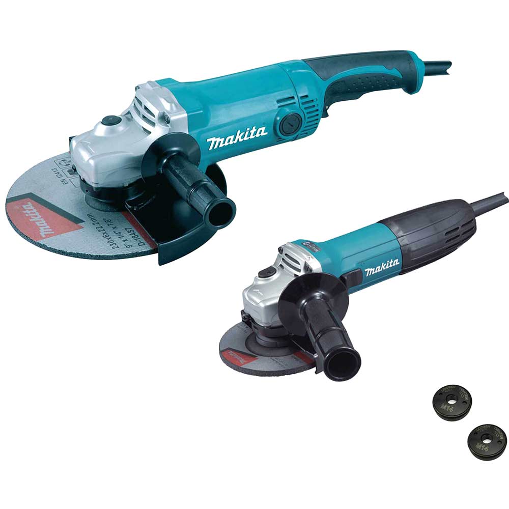 Image of Makita DK0056Z 115 and 230mm Angle Grinder Set 110v