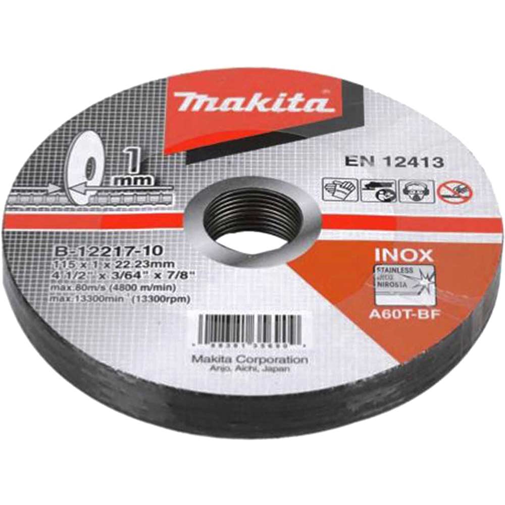 Image of Makita Pro Thin Cutting Discs for Stainless Steel 230mm Pack of 10