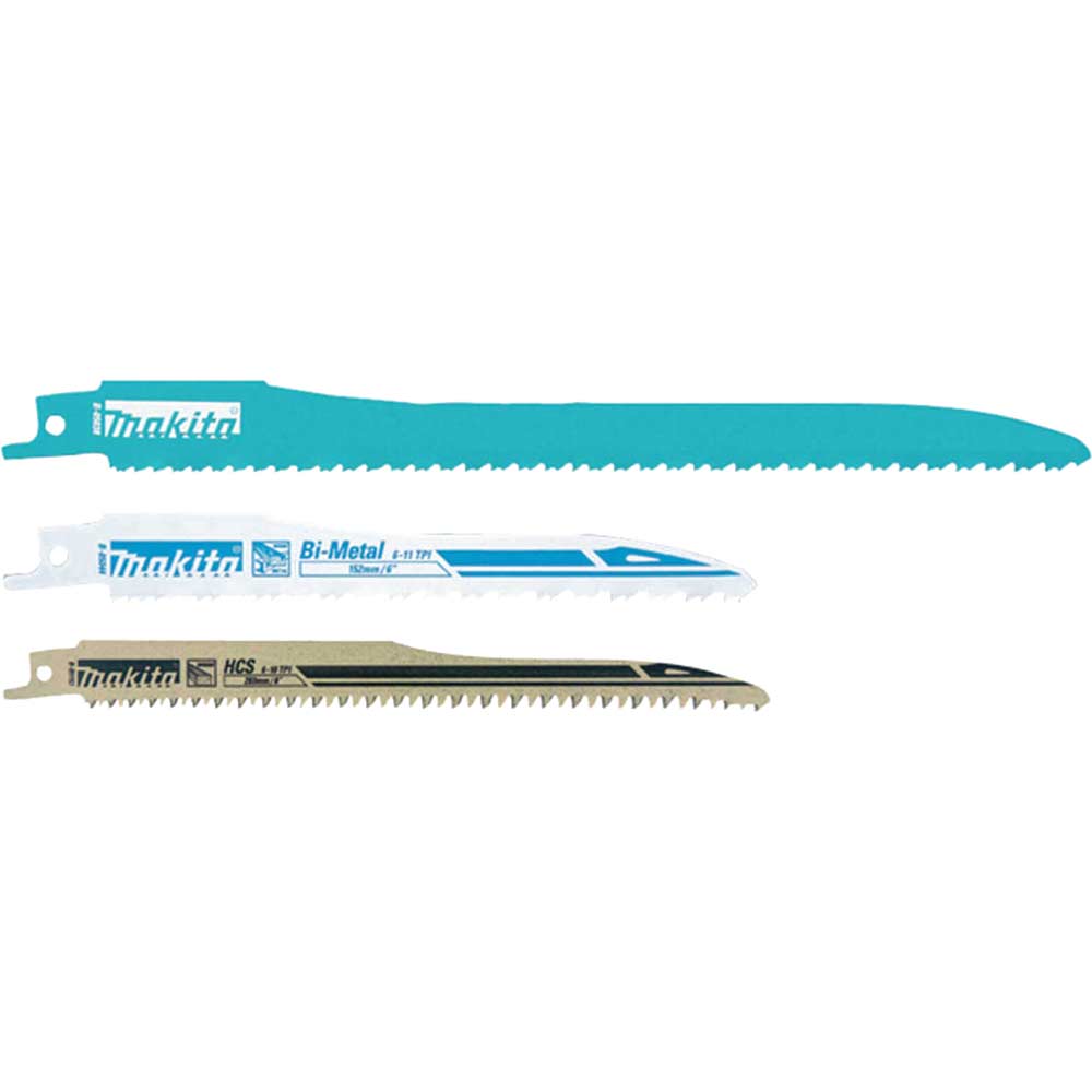 Makita Super Express 3 Piece Cordless Reciprocating Sabre Saw Blade Set