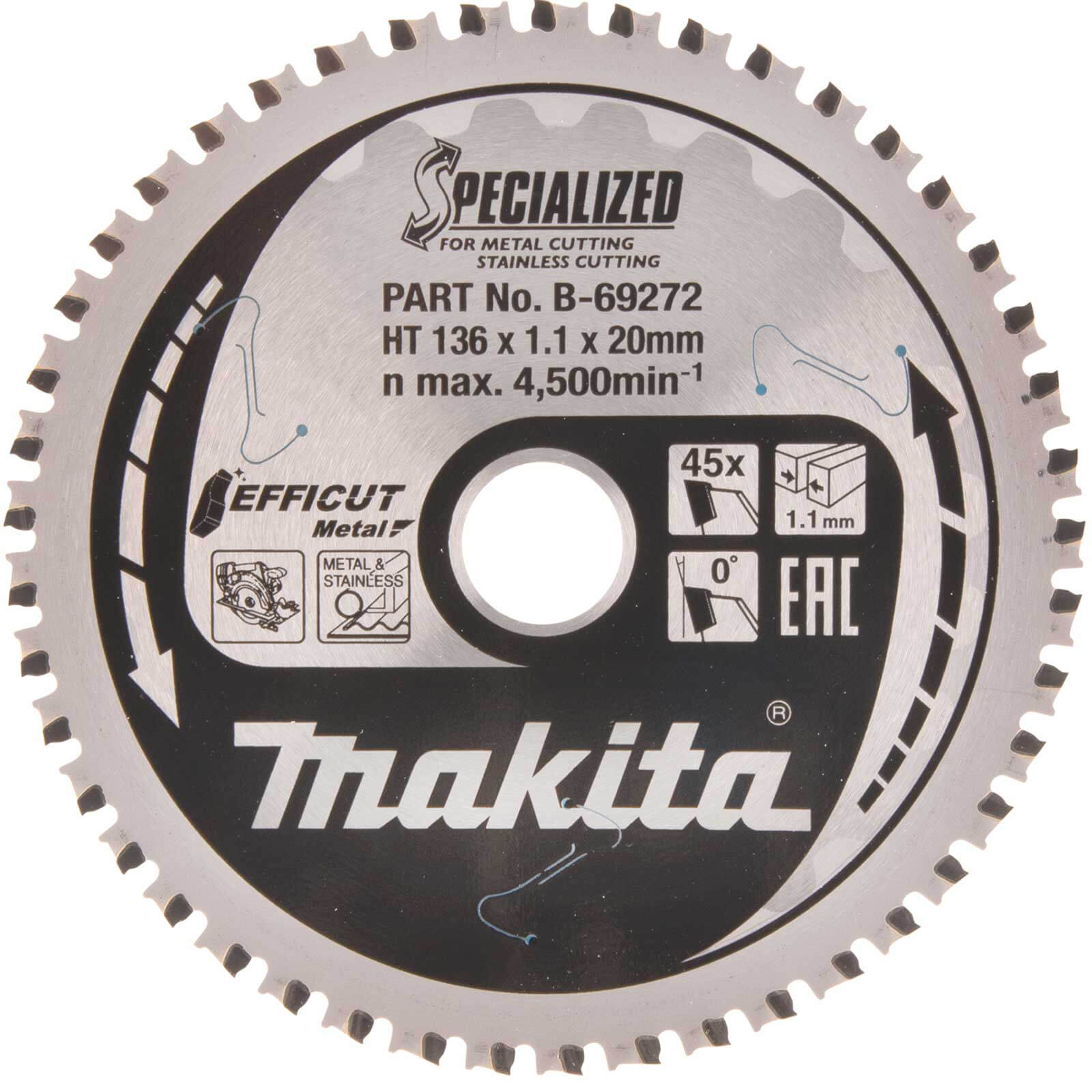 Photos - Power Tool Accessory Makita SPECIALIZED Efficut Stainless Circular Saw Blade 150mm 48T 20mm B-6 