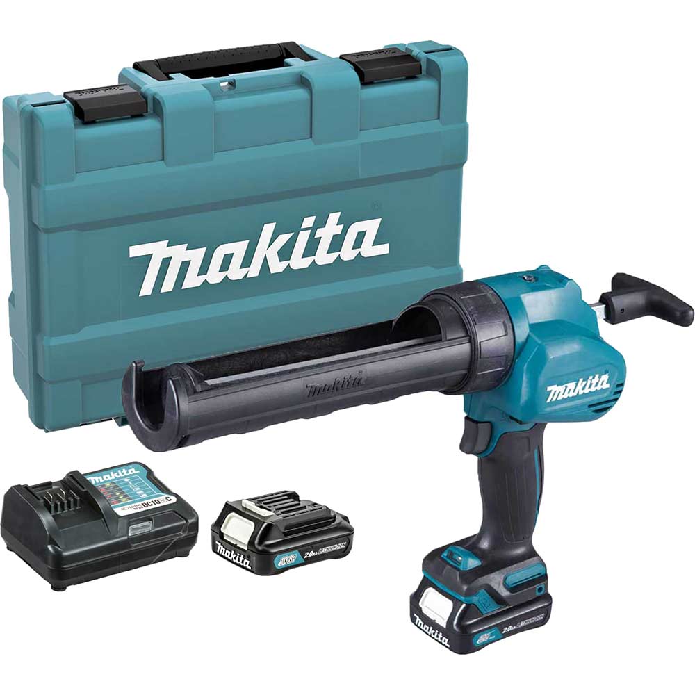 Image of Makita CG100D 12v Max CXT Cordless Caulking Gun 2 x 2ah Li-ion Charger Case