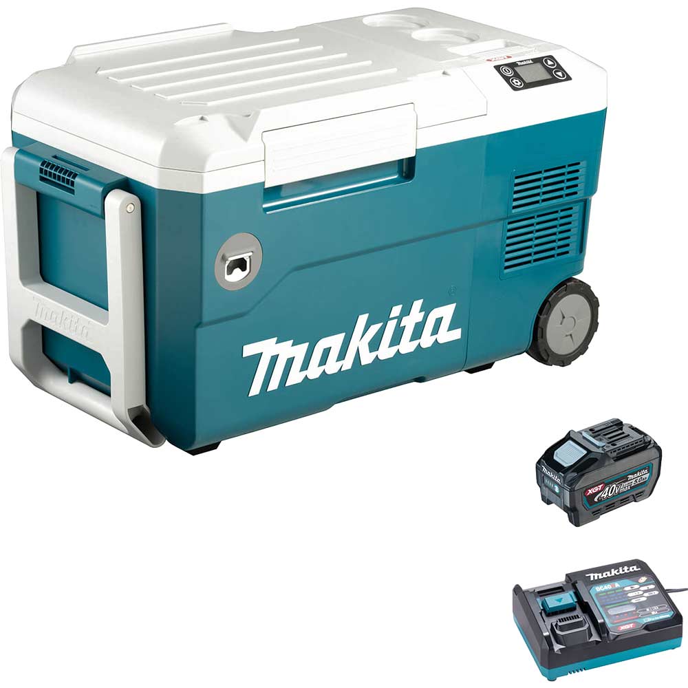 Makita CW001G 40v Max XGT Cordless Drinks Cooler and Warmer Box 1 x 5ah Li-ion Charger