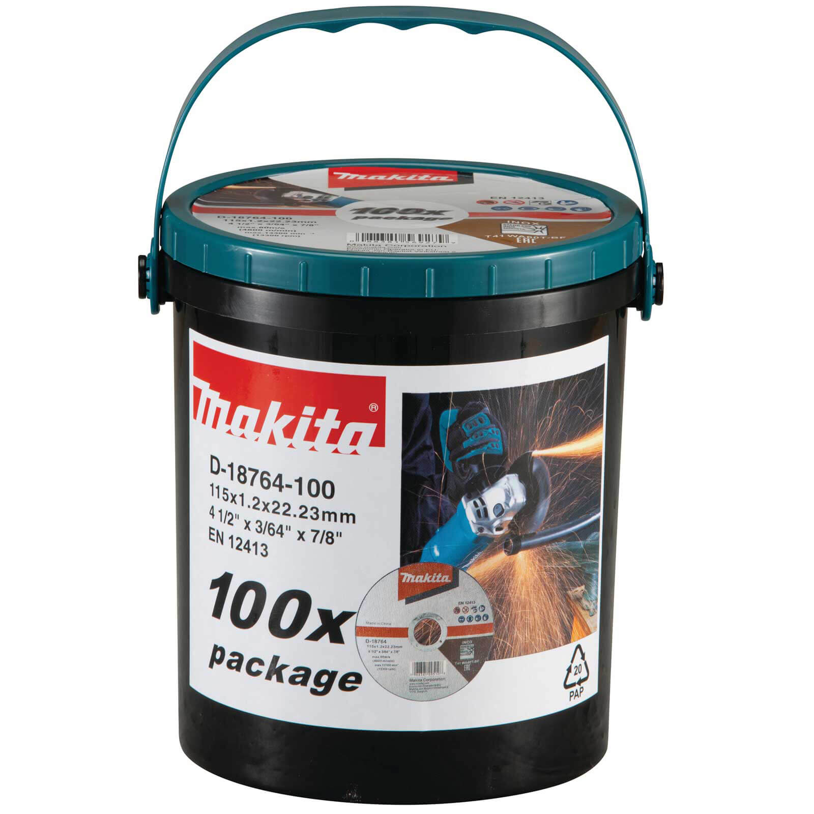 Image of Makita Thin Metal Cutting Disc Bulk Pack 115mm Pack of 100