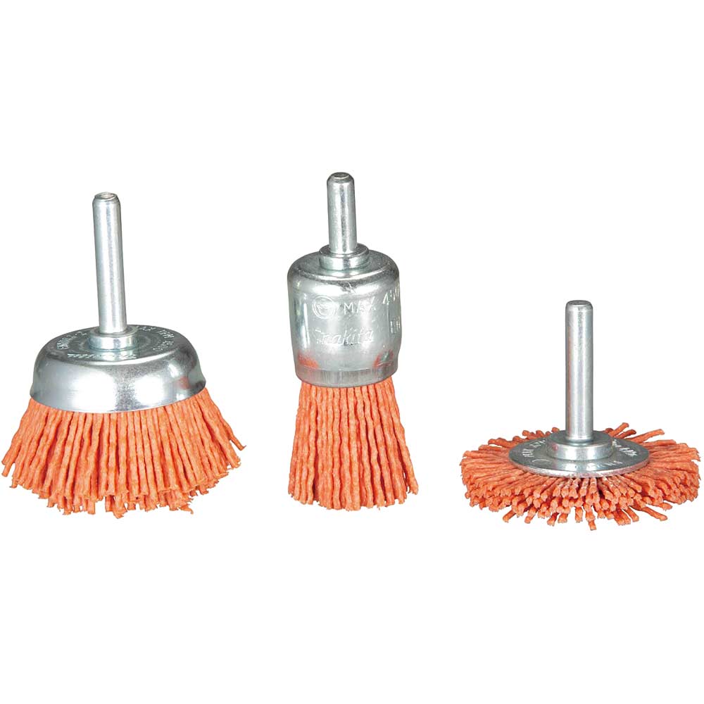 Makita 3 Piece Nylon Brush Set Coarse