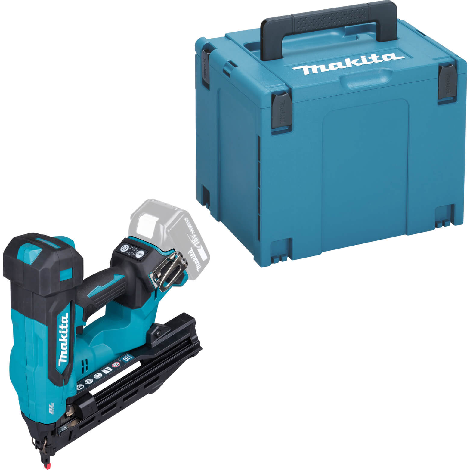 Makita DBN610 18v LXT Cordless Brushless 16 Gauge Angled Finishing Nailer No Batteries No Charger Case