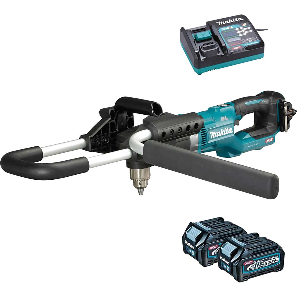 Image of Makita DG001G 40v Max XGT Cordless Brushless Earth Auger 2 x 2.5ah Li-ion Charger No Case