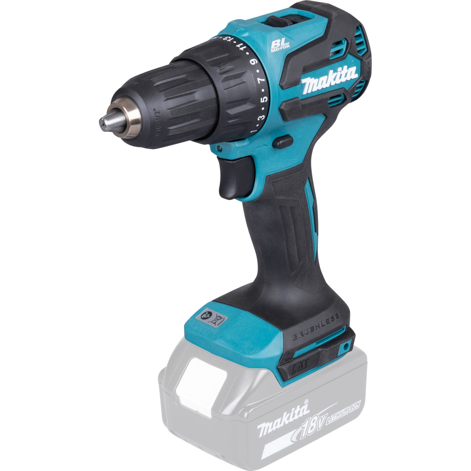 Makita DHP490 18v LXT Cordless Brushless Combi Drill No Batteries No Charger No Case