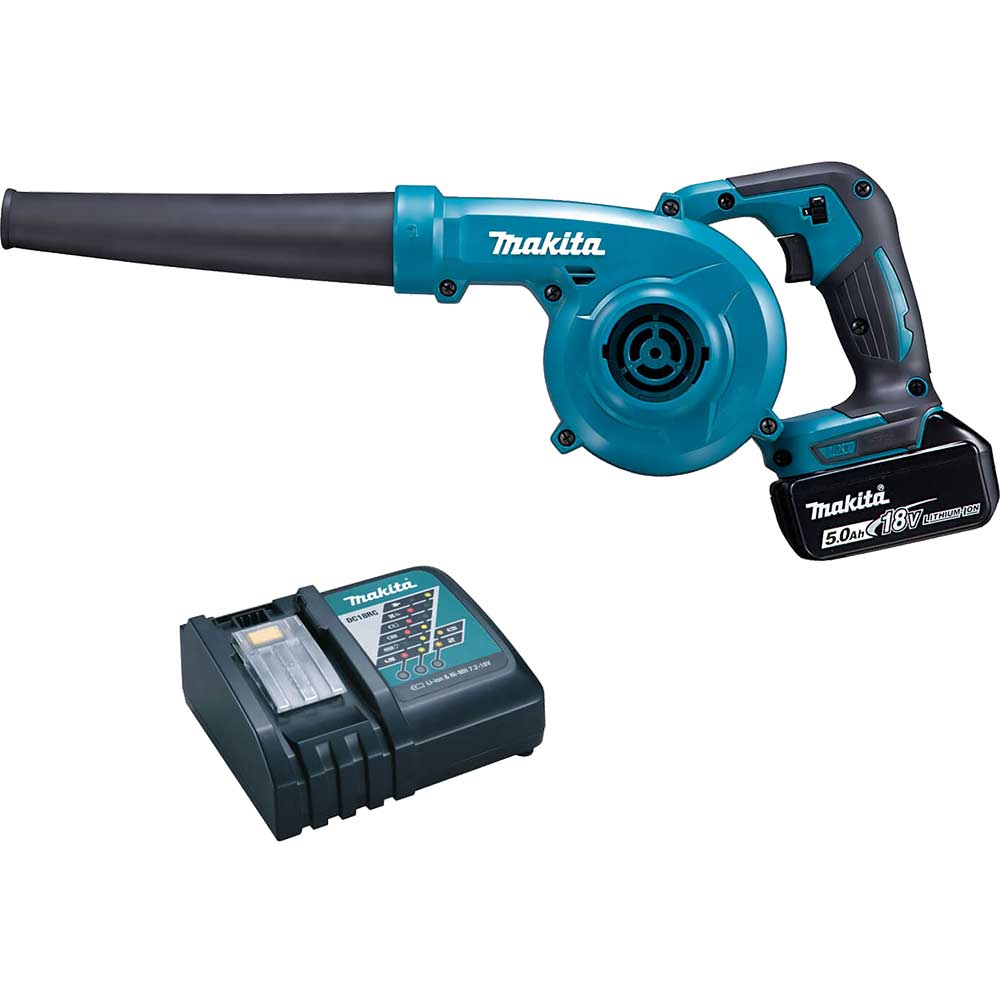 Image of Makita DUB185 18v LXT Cordless Blower 1 x 5ah Li-ion Charger No Case