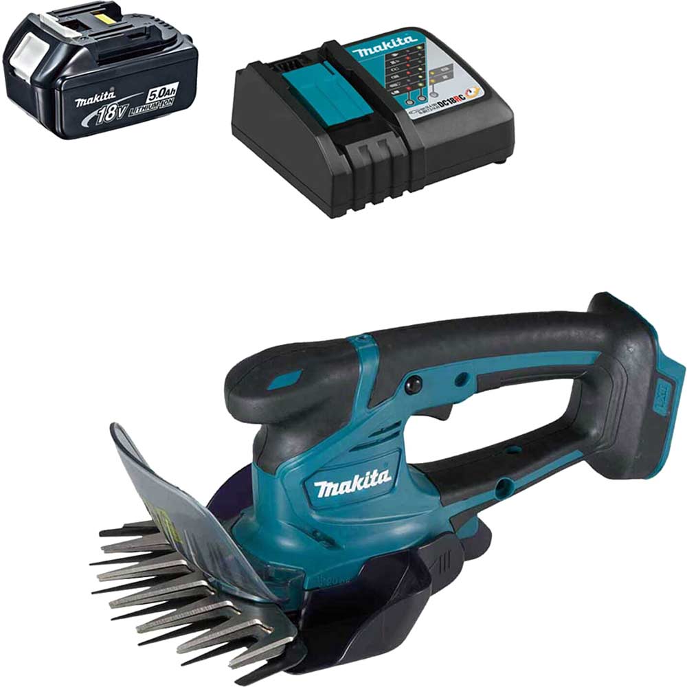 Image of Makita DUM604 18v LXT Cordless Grass Shears 1 x 5ah Li-ion Charger