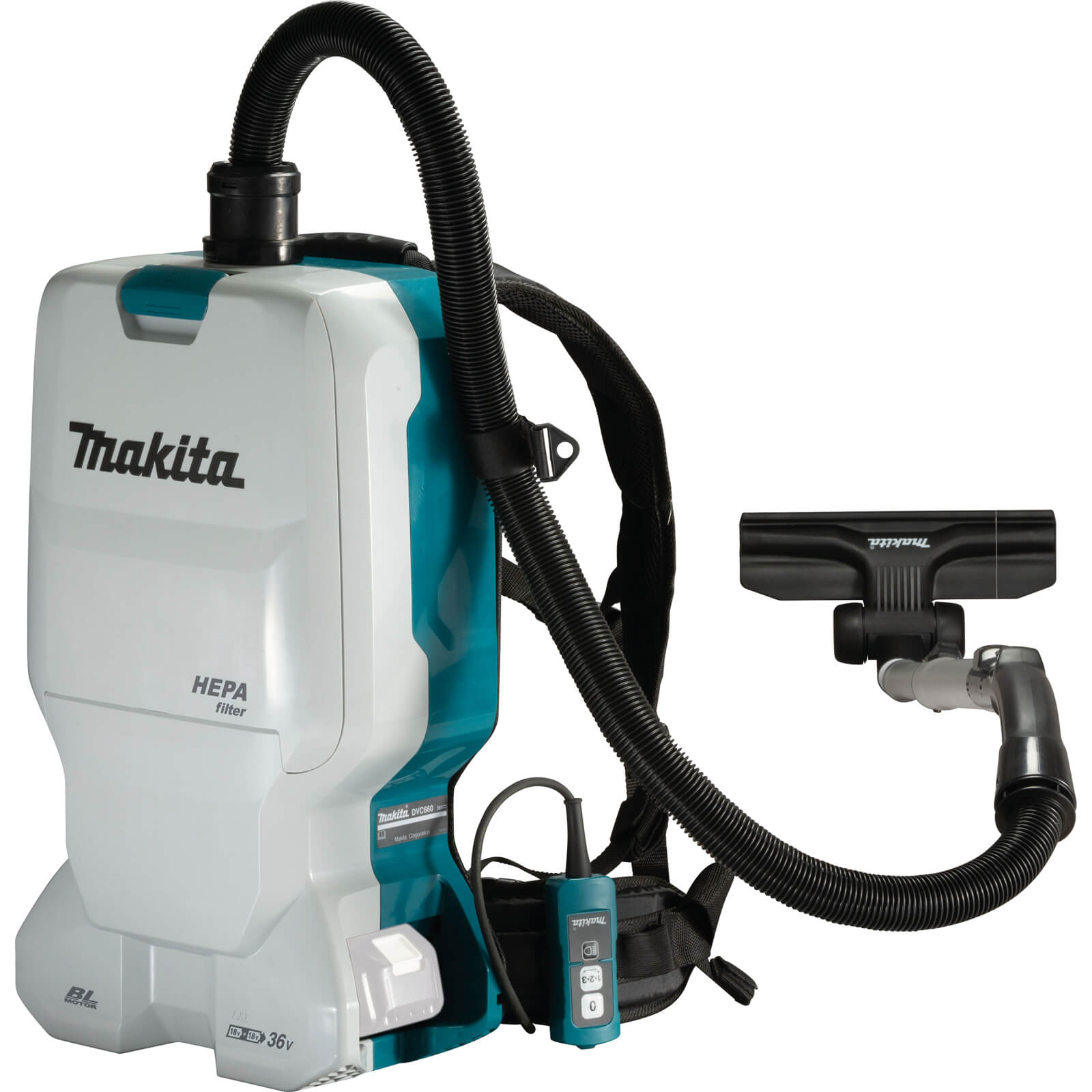 Makita DVC660 Twin 18v LXT Cordless Brushless Backpack Vacuum Cleaner No Batteries No Charger