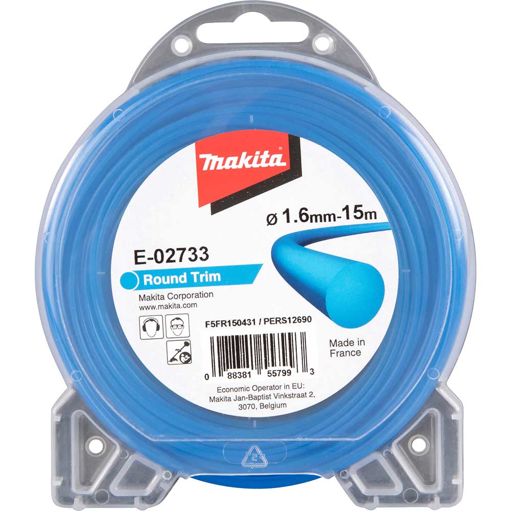 Image of Makita Blue Nylon Round Grass Trimmer Line 1.6mm 15m