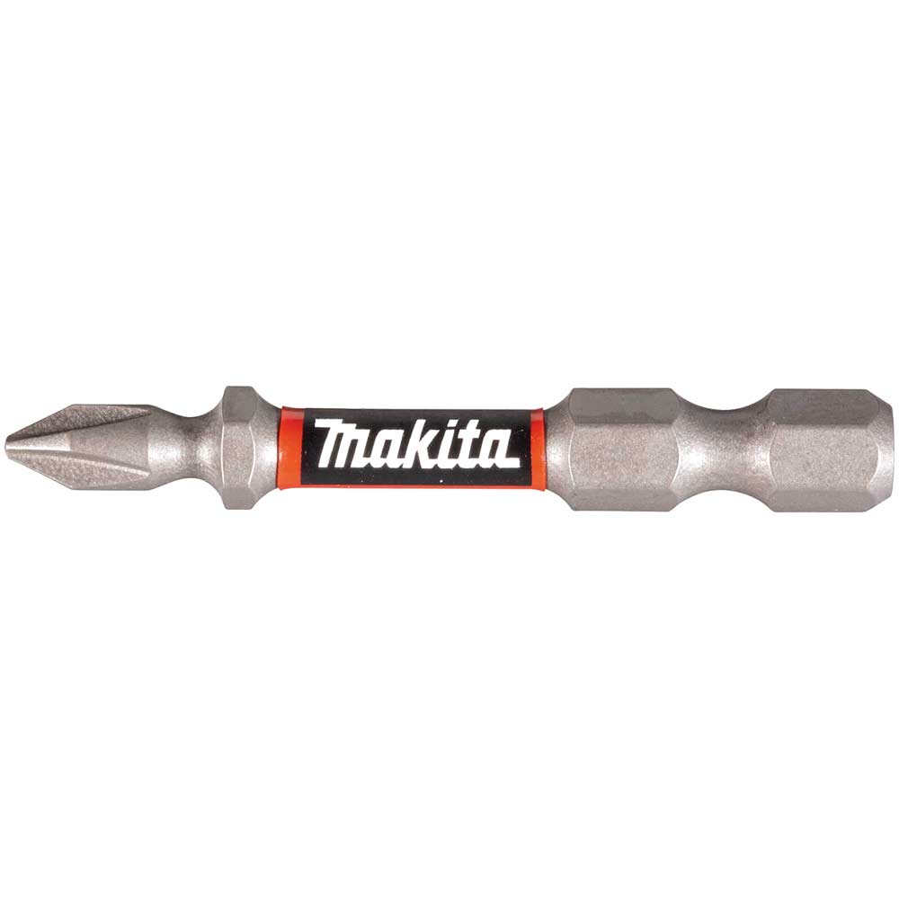 Image of Makita Impact Premier Double Torsion Philips Screwdriver Bits PH1 50mm Pack of 2